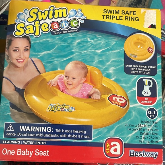 Bestway Swim safe baby triple ring 6-18 mos new in box - Picture 2 of 5